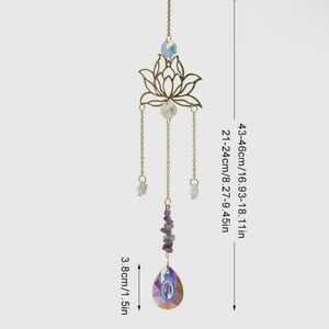 Gold and Purple Lotus Suncatcher